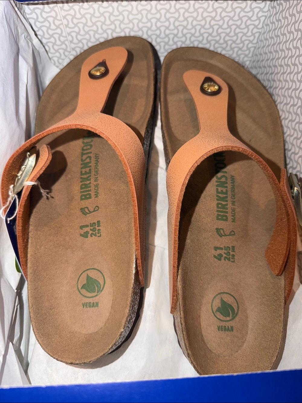 Birkenstock Men’s Tan Vegan Thong Sandals
